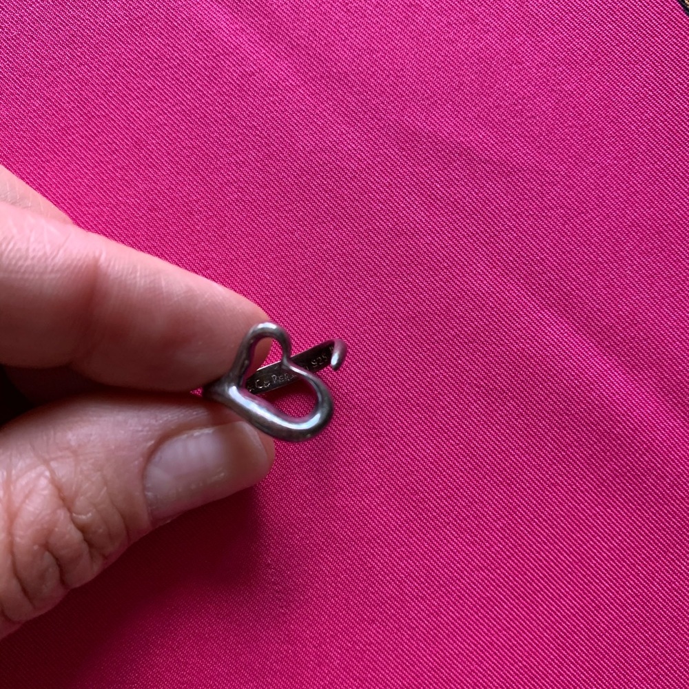 Tiffany Stirling Silver Open Heart Ring